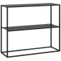 Mesa Consola de Estilo Industrial Mueble de Recibidor Elegante para Pasillo Carga 20 kg 90x30x75cm Negro