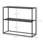 Mesa Consola de Estilo Industrial Mueble de Recibidor Elegante para Pasillo Carga 20 kg 90x30x75cm Negro