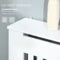 Cubre Radiador de MDF Diseño Moderno Estante para Radiador Vertical para Sala de Estar Dormitorio 78x19x81 cm Blanco