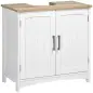 Mueble para Debajo del Lavabo Armario de Suelo para Baño de Madera Estilo Moderno 60x30x60 cm Blanco