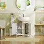 Mueble para Debajo del Lavabo Armario de Suelo para Baño de Madera Estilo Moderno 60x30x60 cm Blanco