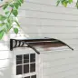 Marquesina Exterior para Puerta y Ventana 75x100 cm contra Sol y Lluvia con Soporte de Aleación de Aluminio Marrón