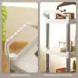 Carrito de Cocina de 3 Niveles Carrito de Almacenamiento de Aluminio Carga 105 kg para Comedor Sala 88x44x93 cm Blanco