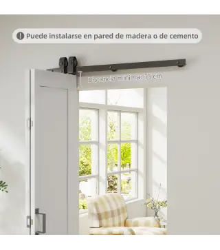 Puerta Plegable Corredera con Herrajes Acabado Personalizable Tirador Fácil Montaje 90x210 cm Blanco