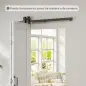 Puerta Plegable Corredera con Herrajes Acabado Personalizable Tirador Fácil Montaje 90x210 cm Blanco
