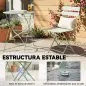 Conjunto de Jardín Plegable con 2 Sillas Plegables Mesa Redonda Estructura Metálica Electrofórica para Balcón Verde