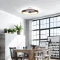 Ventilador de Techo con Luz LED 40 W Motor DC Reversible Mando a Distancia 6 Velocidades 3 Colores Temporizador Teca