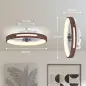 Ventilador de Techo con Luz LED 40 W Motor DC Reversible Mando a Distancia 6 Velocidades 3 Colores Temporizador Teca