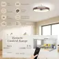 Ventilador de Techo con Luz LED 40 W Motor DC Reversible Mando a Distancia 6 Velocidades 3 Colores Temporizador Teca