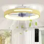 Ventilador de Techo con Luz LED 40 W Motor DC Reversible Mando a Distancia 6 Velocidades 3 Colores Temporizador Natural