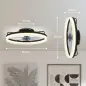 Ventilador de Techo con Luz LED 40 W Motor DC Reversible Mando a Distancia 6 Velocidades 3 Colores Temporizador Negro