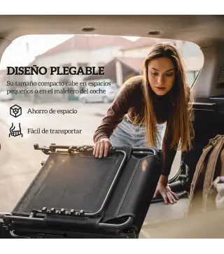 Set de 2 Tumbonas Plegables con Reposacabezas Cojines Bolsillo Lateral y Respaldo Reclinable 5 Posiciones Azul