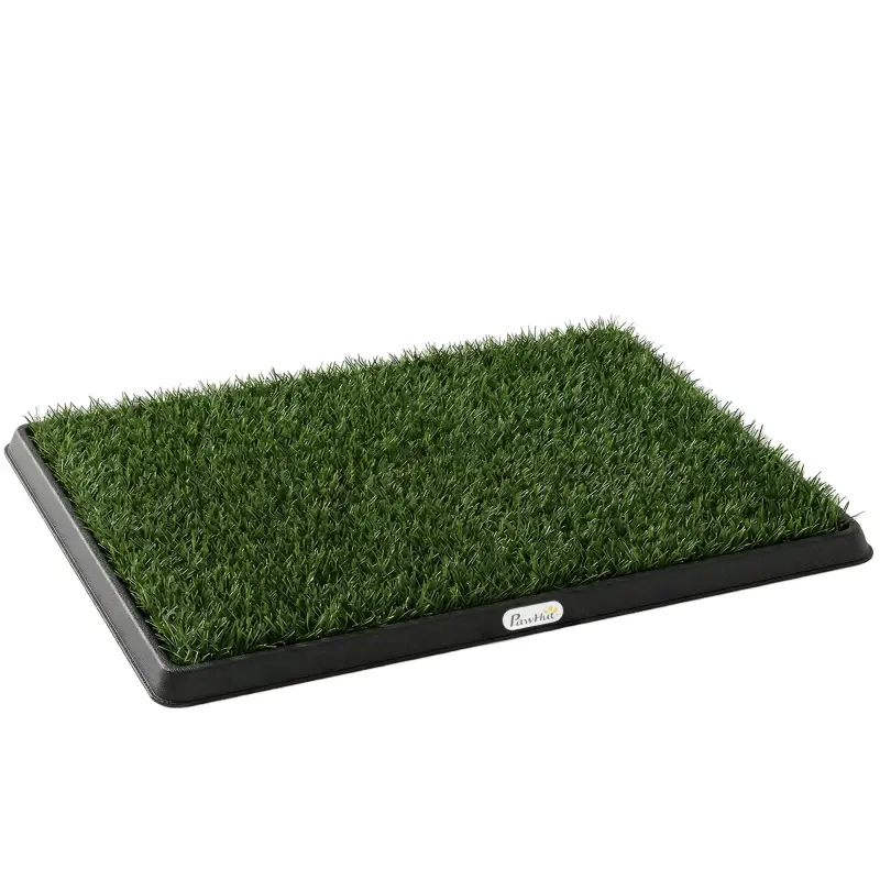 Inodoro para Perros con Césped Artificial 63x50,5 cm Bandeja Sanitaria para Perros para Entrenamiento con Drenaje Verde