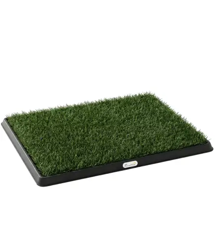 Inodoro para Perros con Césped Artificial 63x50,5 cm Bandeja Sanitaria para Perros para Entrenamiento con Drenaje Verde