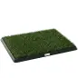 Inodoro para Perros con Césped Artificial 63x50,5 cm Bandeja Sanitaria para Perros para Entrenamiento con Drenaje Verde