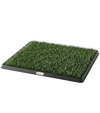 Inodoro para Perros con Césped Artificial 63x50,5 cm Bandeja Sanitaria para Perros para Entrenamiento con Drenaje Verde