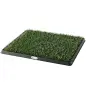 Inodoro para Perros con Césped Artificial 63x50,5 cm Bandeja Sanitaria para Perros para Entrenamiento con Drenaje Verde