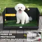 Inodoro para Perros con Césped Artificial 75x51x36,5 cm con Paredes Altas Bandeja Deslizante y Fácil de Limpiar Negro