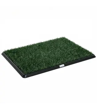 Inodoro para Perros con Césped Artificial 76x50,5 cm Bandeja Sanitaria para Perros para Entrenamiento con Drenaje Verde