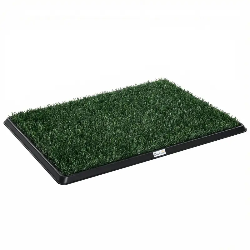 Inodoro para Perros con Césped Artificial 76x50,5 cm Bandeja Sanitaria para Perros para Entrenamiento con Drenaje Verde