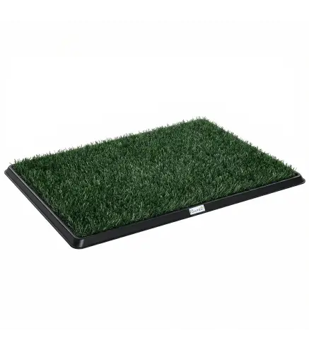 Inodoro para Perros con Césped Artificial 76x50,5 cm Bandeja Sanitaria para Perros para Entrenamiento con Drenaje Verde