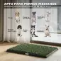 Inodoro para Perros con Césped Artificial 76x50,5 cm Bandeja Sanitaria para Perros para Entrenamiento con Drenaje Verde