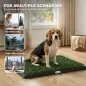 Inodoro para Perros con Césped Artificial 76x50,5 cm Bandeja Sanitaria para Perros para Entrenamiento con Drenaje Verde