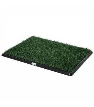 Inodoro para Perros con Césped Artificial 76x50,5 cm Bandeja Sanitaria para Perros para Entrenamiento con Drenaje Verde