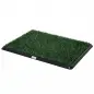 Inodoro para Perros con Césped Artificial 76x50,5 cm Bandeja Sanitaria para Perros para Entrenamiento con Drenaje Verde