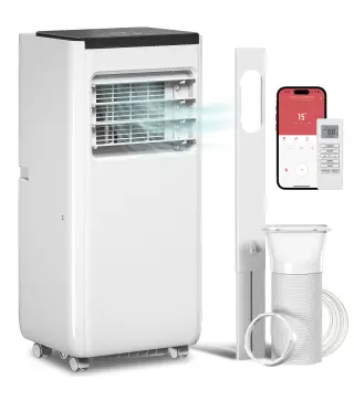 Aire Acondicionado Portátil 10.000 BTU 4 en 1 Enfriamiento Deshumidificador Ventilador con WiFi para 30 m² Blanco