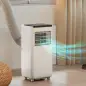 Aire Acondicionado Portátil 10.000 BTU 4 en 1 Enfriamiento Deshumidificador Ventilador con WiFi para 30 m² Blanco