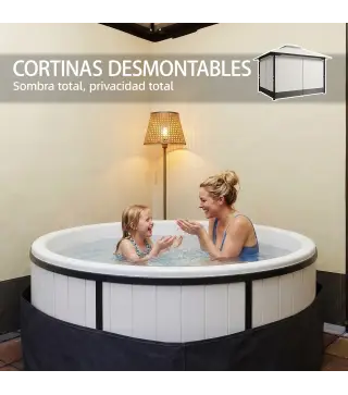 Carpa para Jardín con Techo Doble Cenador con 4 Paredes y Mosquitera para Exterior Terraza 360x300x279 cm Gris Claro