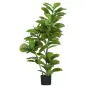 Planta Ficus Artificial 110 cm Planta Artificial con 90 Hojas Musgo y Maceta para Interior y Exterior Verde