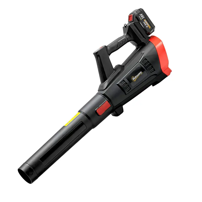 Soplador de Hojas Sin Cable 18V con 2 Baterías de 4.0Ah y Cargador Motor sin Escobillas 600W 3 Velocidades Negro