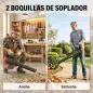 Soplador de Hojas Sin Cable 18V con 2 Baterías de 4.0Ah y Cargador Motor sin Escobillas 600W 3 Velocidades Negro