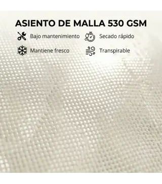 Conjunto de 2 Tumbonas Reclinables con Ruedas Respaldo Ajustable 4 Niveles Estructura de Aluminio Tela Textilene Beige