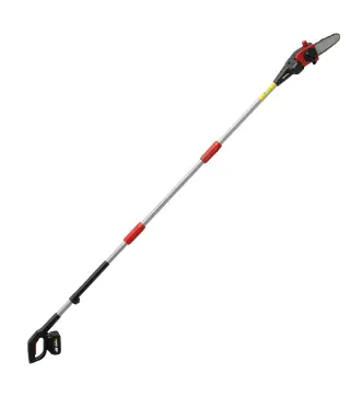 Motosierra Eléctrica Extensible 1,94-2,56 m con 2 baterías 4,0 Ah Cargador Doble Bloqueo Lubricación Automática