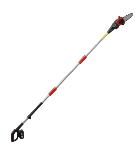 Motosierra Eléctrica Extensible 1,94-2,56 m con 2 baterías 4,0 Ah Cargador Doble Bloqueo Lubricación Automática