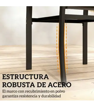 Conjunto de Mesa y Sillas de Terraza Exterior 3 Piezas con 2 Sillas de Textilene Mesa de Vidrio Templado Gris Claro