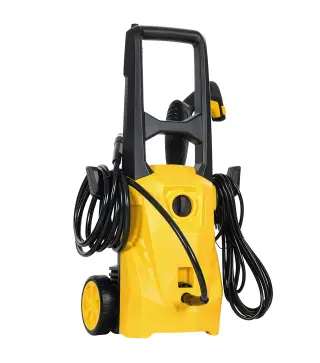 Hidrolimpiadora de Alta Presión 1600W 120 Bar con Bomba Boquilla Ajustable y Parada Automática 29,5x22x60 cm Amarillo