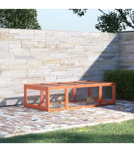 Jaula para Conejos Grande Casa para Animales Pequeños Conejera Exterior de Madera 180x90x48 cm Natural