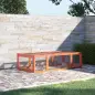 Jaula para Conejos Grande Casa para Animales Pequeños Conejera Exterior de Madera 180x90x48 cm Natural