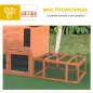 Jaula para Conejos Grande Casa para Animales Pequeños Conejera Exterior de Madera 180x90x48 cm Natural