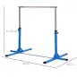 Barra de Gimnasia para Niños de +3 Años Barra de Entrenamiento Altura Ajustable 92-150 cm Carga 75 kg 194x121x150cm Azul