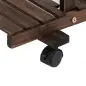 Soporte para Plantas de 4 Niveles con Ruedas Soporte para Macetas para Interiores y Exteriores 123,5x33x80 cm Marrón