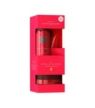 RITUALS THE RITUAL OF AYURVEDA TRATAMIENTO 1UN + CREMA CORPORAL 1U + EXFOLIANTE CORPORAL 1U + ESPUMA DE BAÑO 1U