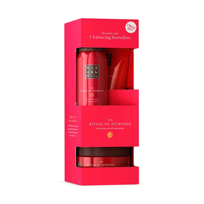 RITUALS THE RITUAL OF AYURVEDA TRATAMIENTO 1UN + CREMA CORPORAL 1U + EXFOLIANTE CORPORAL 1U + ESPUMA DE BAÑO 1U