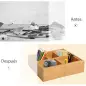 Organizador de Escritorio de Bambú Caja de Almacenamiento Extensible con 5-7 Cajones para Maquillaje Oficina Estudio 24,6-41x17,