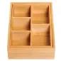 Organizador de Escritorio de Bambú Caja de Almacenamiento Extensible con 5-7 Cajones para Maquillaje Oficina Estudio 24,6-41x17,