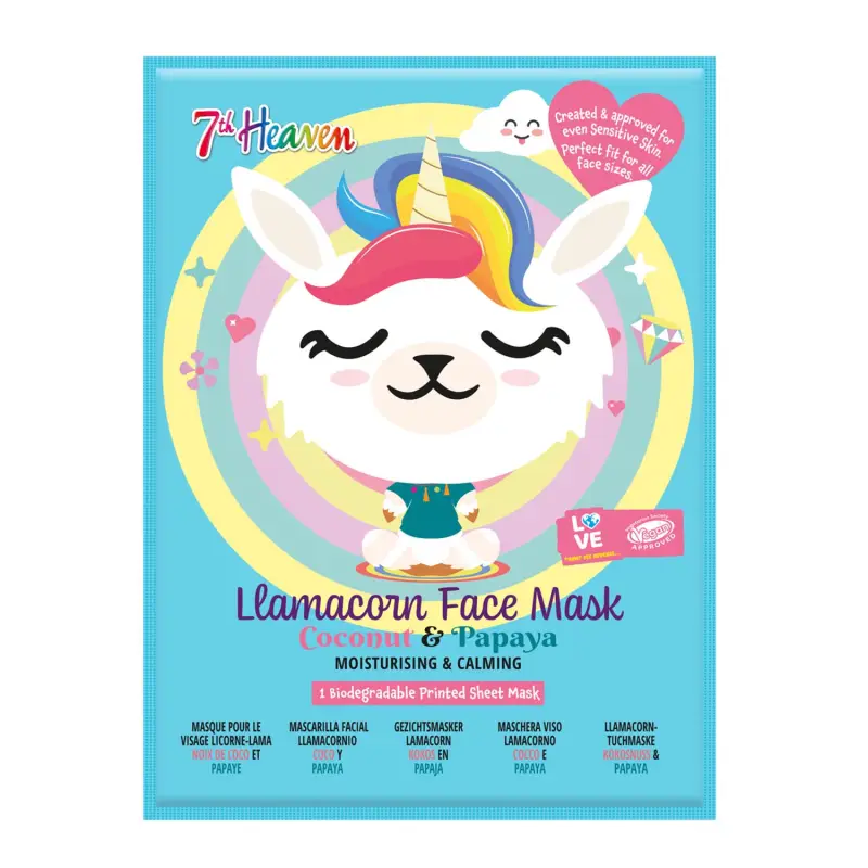 7th Heaven KIDS LLAMACORN MASCARILLA FACIAL 1UN